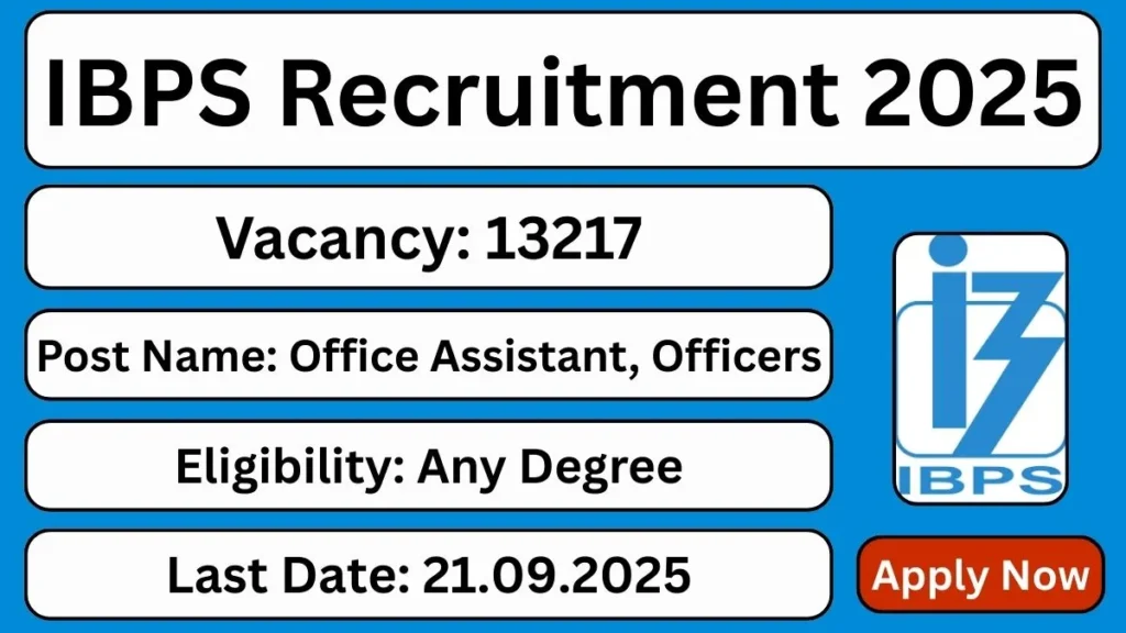 IBPS RRB Recruitment 2025 (13,217 Posts Vacancy) - FreeJobAlerts.Pro
