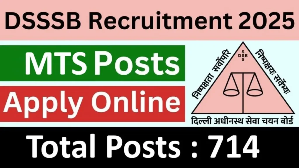 DSSSB MTS Recruitment 2026 – Apply Online for 714 Multi-Tasking Staff Posts